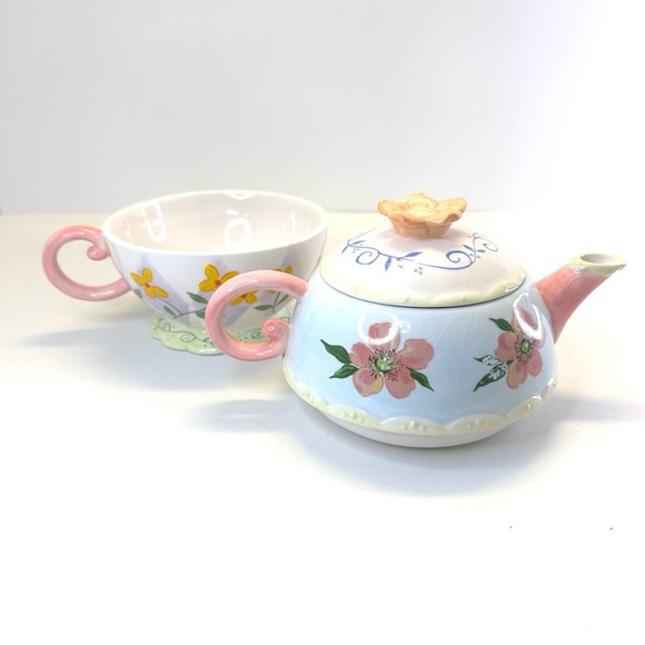 Avon Tea Pot and Cup Combo Single Serve - Picture 1 of 16